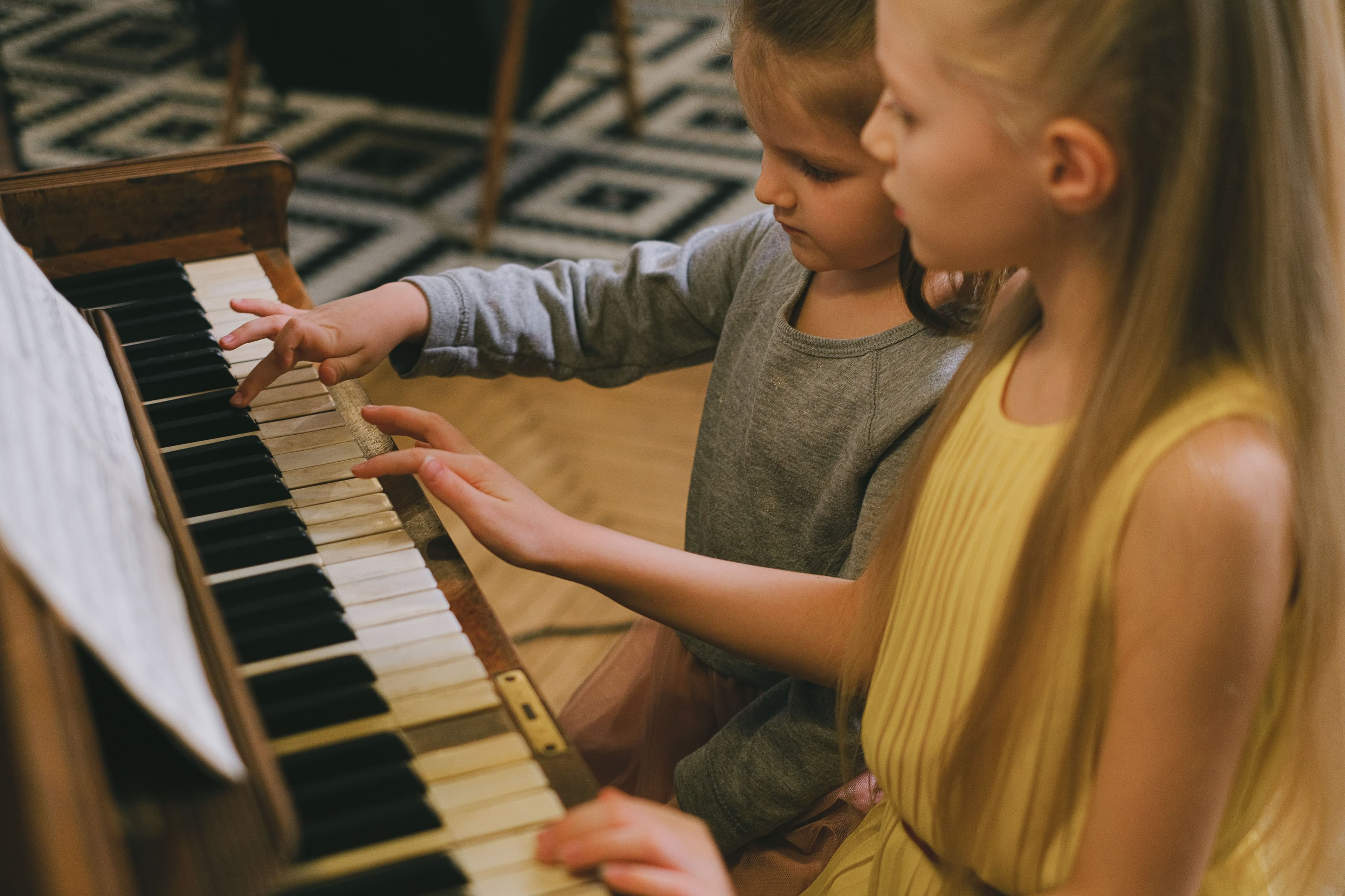Children playing music